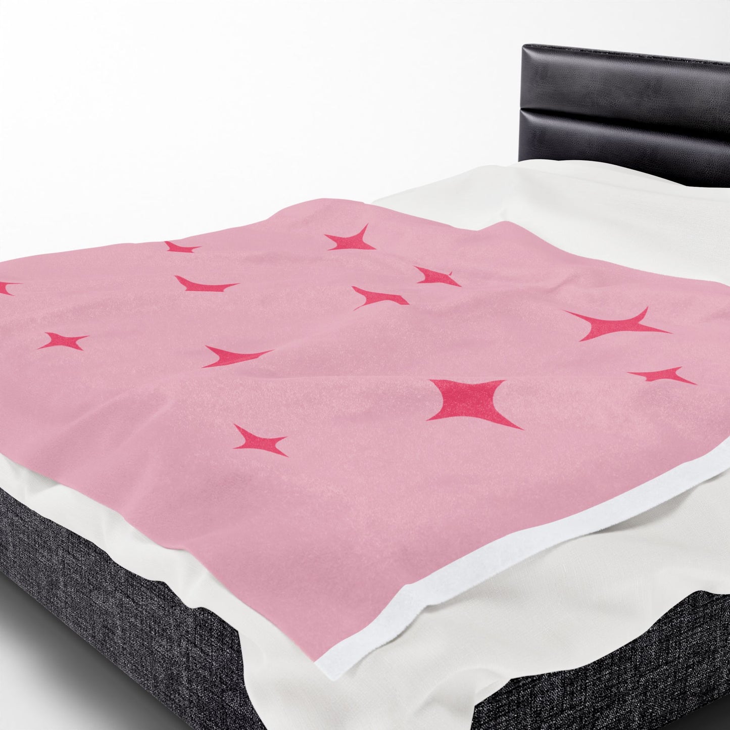 Cozy Starry Velveteen Plush Blanket - Pink