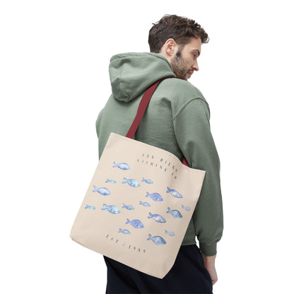 Serene Fish Design Tote Bag
