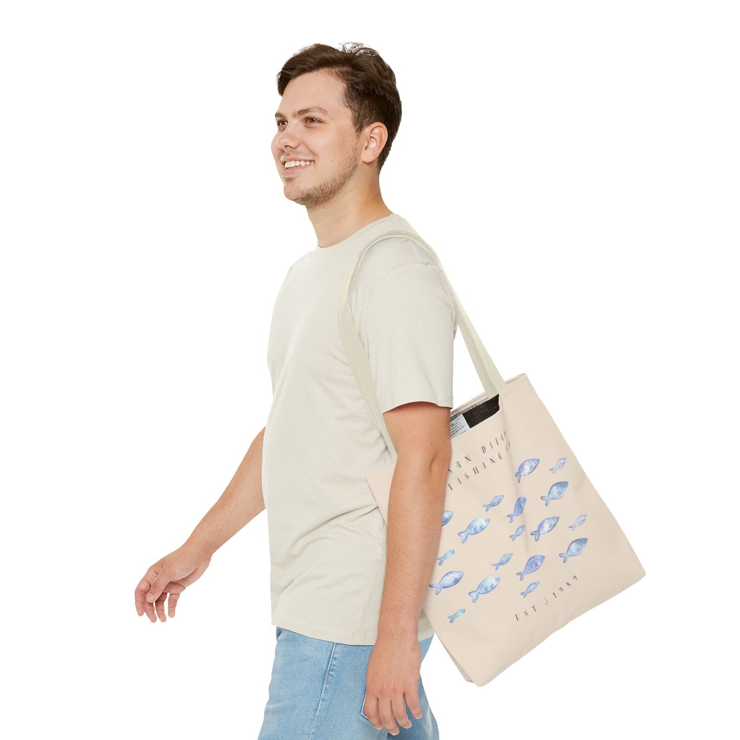Serene Fish Design Tote Bag