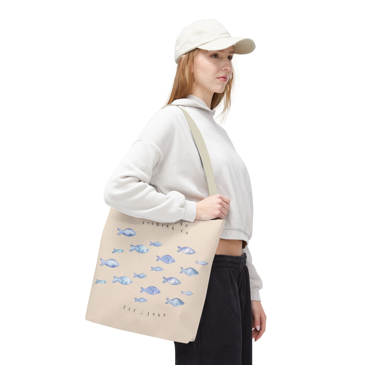 Serene Fish Design Tote Bag