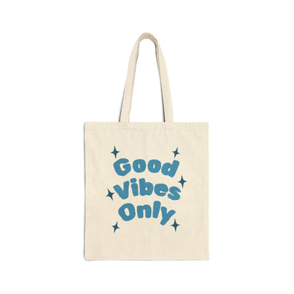 Good Vibes Only Cotton Canvas Tote Bag