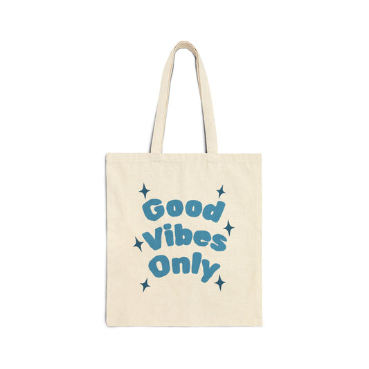 Good Vibes Only Cotton Canvas Tote Bag