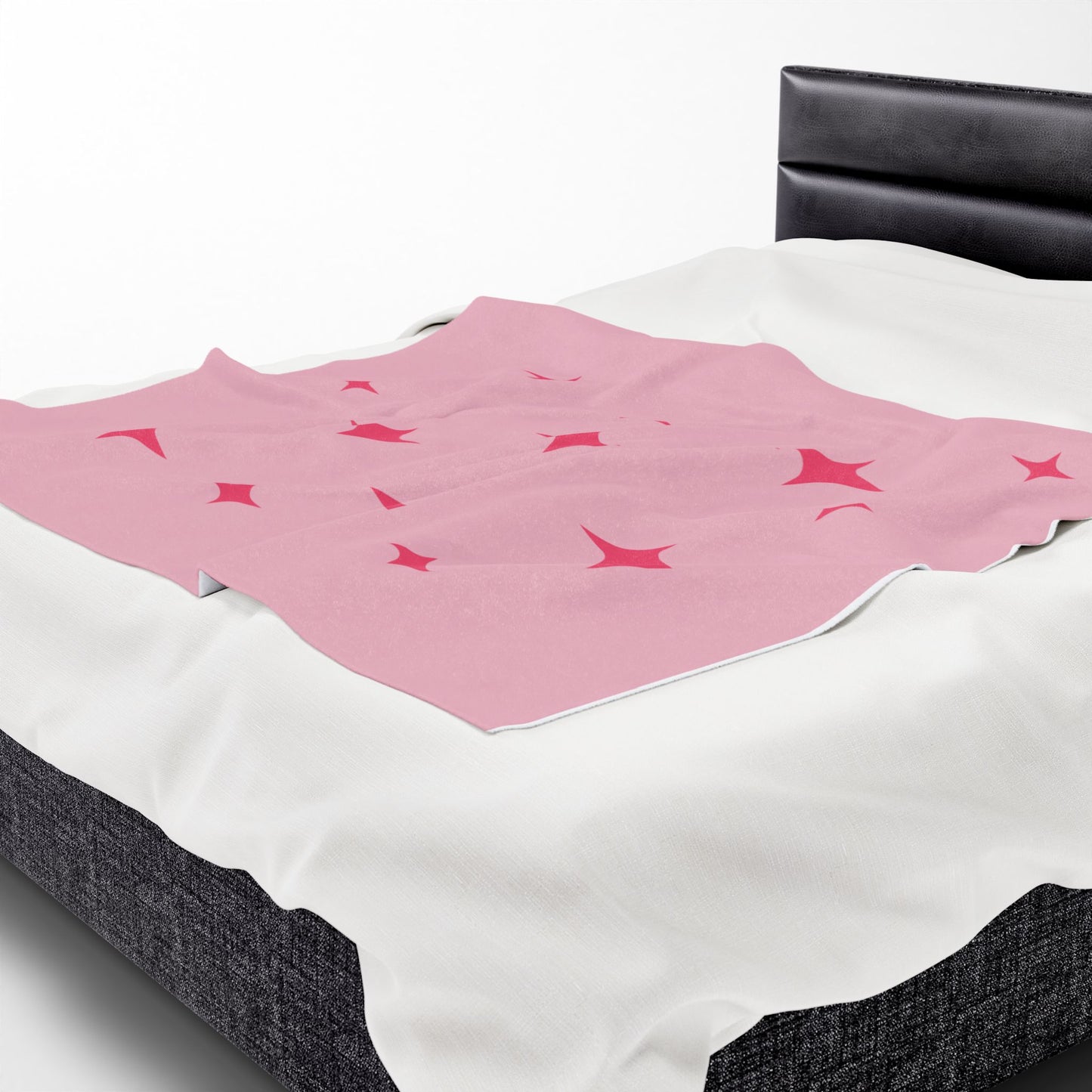 Cozy Starry Velveteen Plush Blanket - Pink