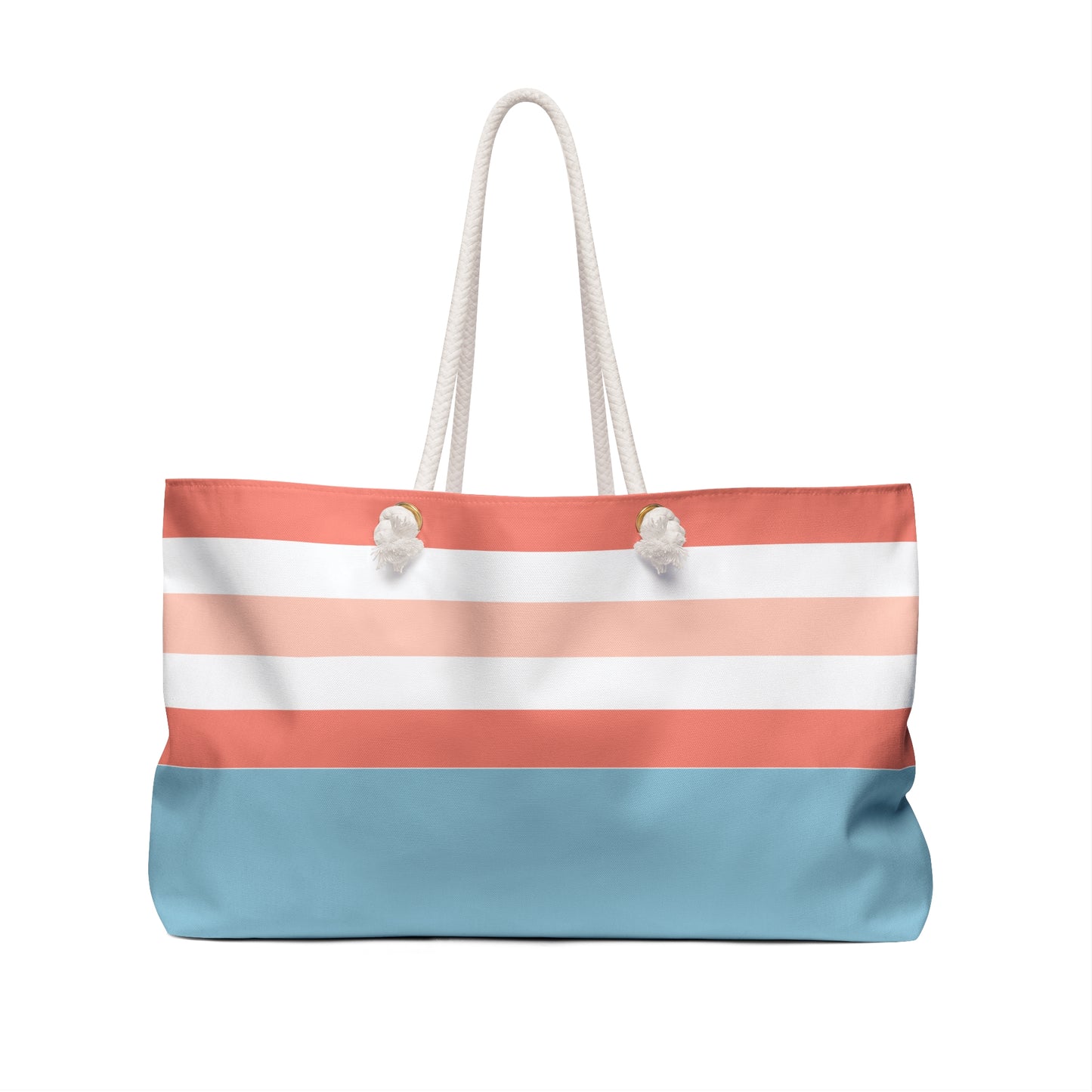 Striped Coastal Weekender Bag