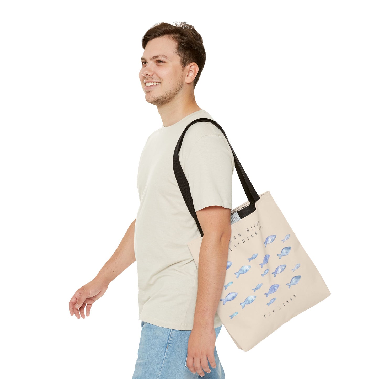 Serene Fish Design Tote Bag