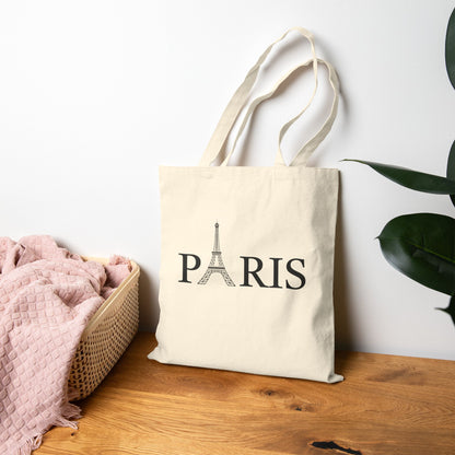 Paris Eiffel Tower Canvas Tote Bag