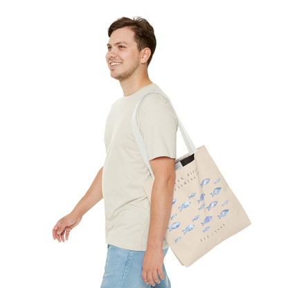 Serene Fish Design Tote Bag