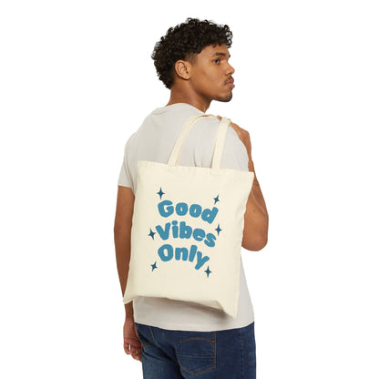 Good Vibes Only Cotton Canvas Tote Bag