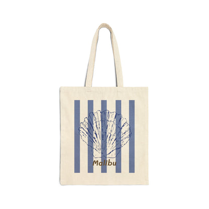 Malibu Seashell Canvas Tote Bag