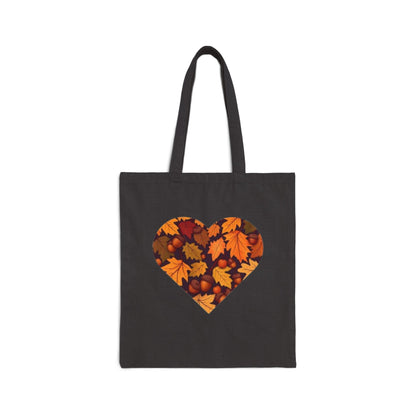 Fall Leaves Heart Tote Bag