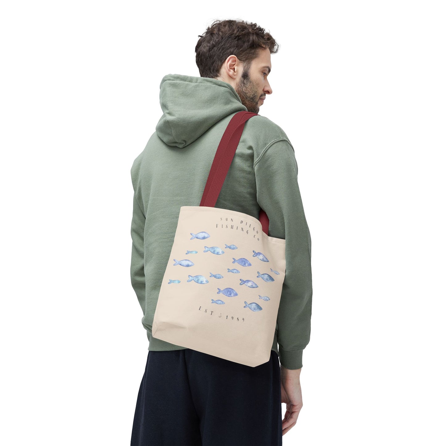 Serene Fish Design Tote Bag
