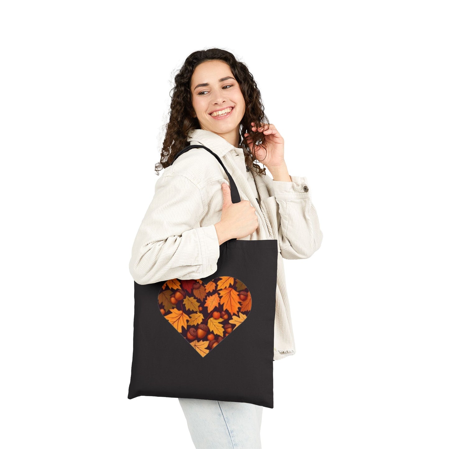 Fall Leaves Heart Tote Bag