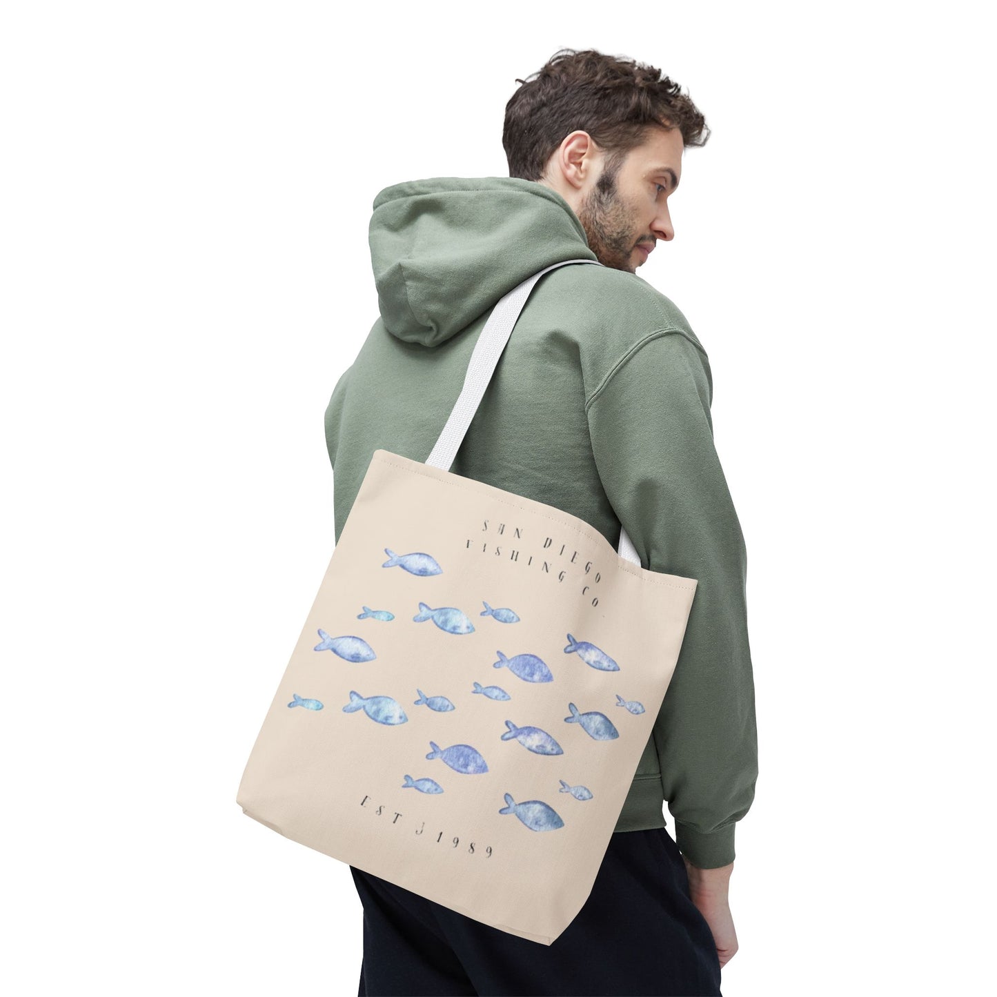 Serene Fish Design Tote Bag