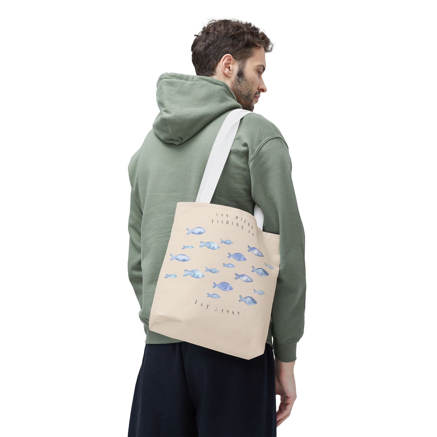 Serene Fish Design Tote Bag
