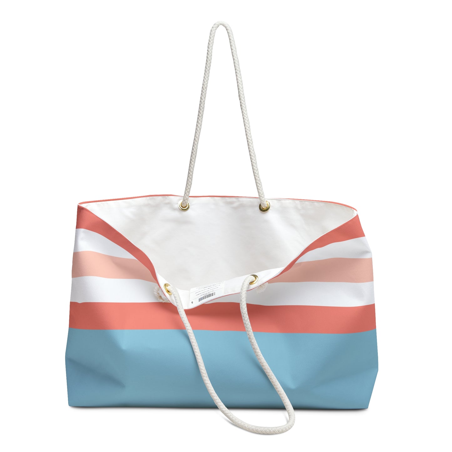 Striped Coastal Weekender Bag