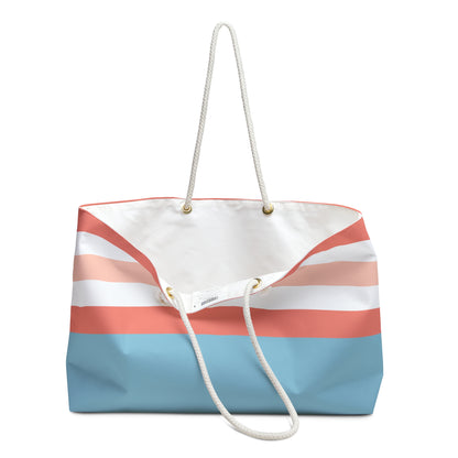 Striped Coastal Weekender Bag