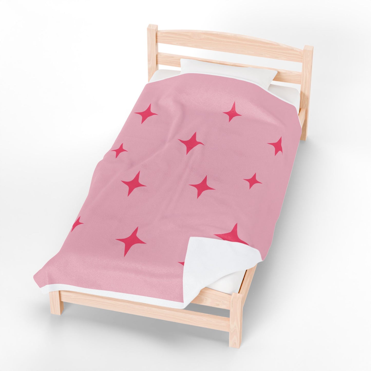 Cozy Starry Velveteen Plush Blanket - Pink