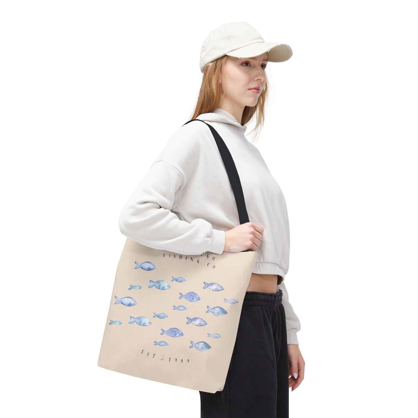 Serene Fish Design Tote Bag