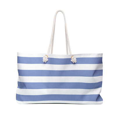 Nautical Blue Striped Weekender Bag