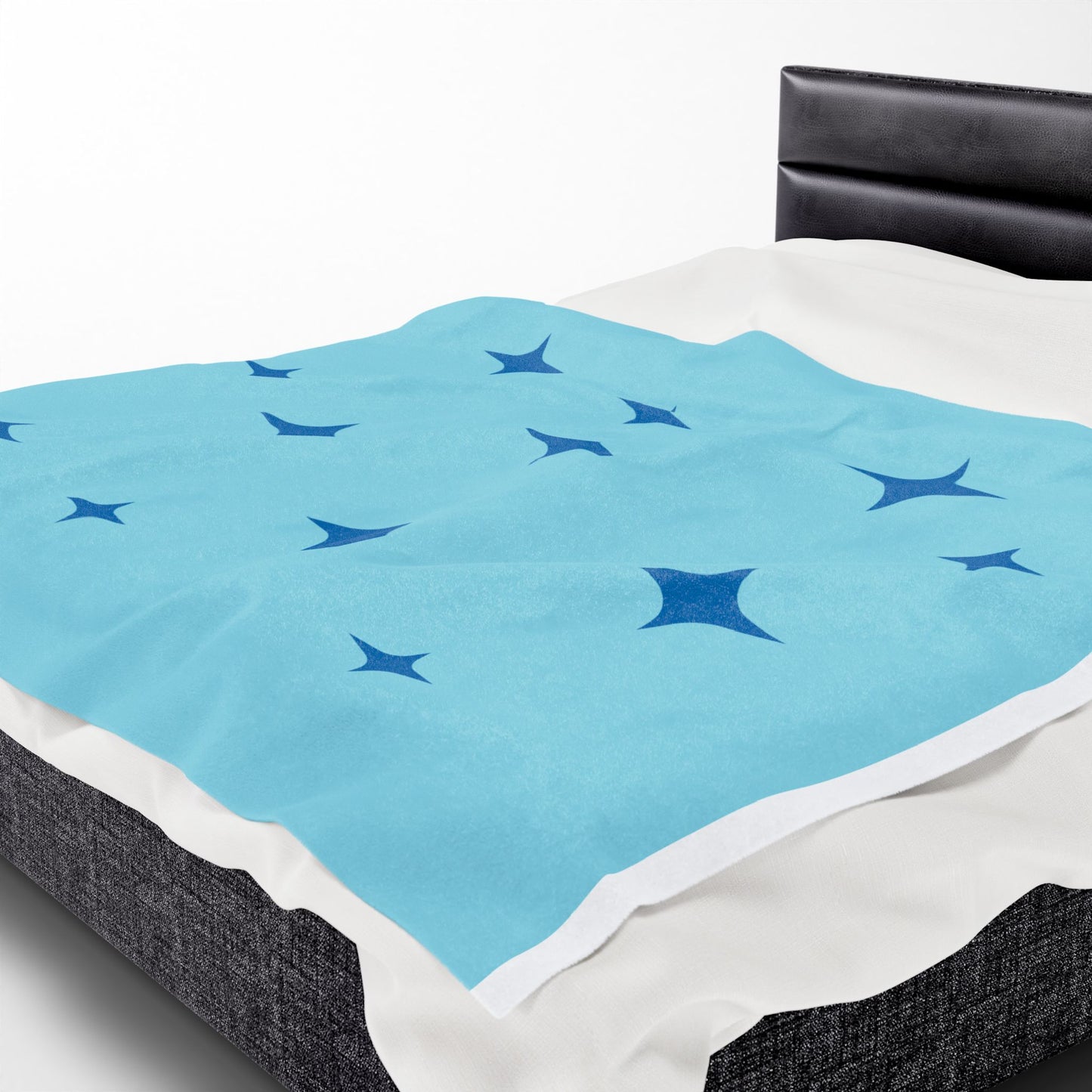 Cozy Starry Velveteen Plush Blanket - Blue