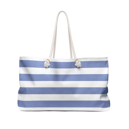 Nautical Blue Striped Weekender Bag