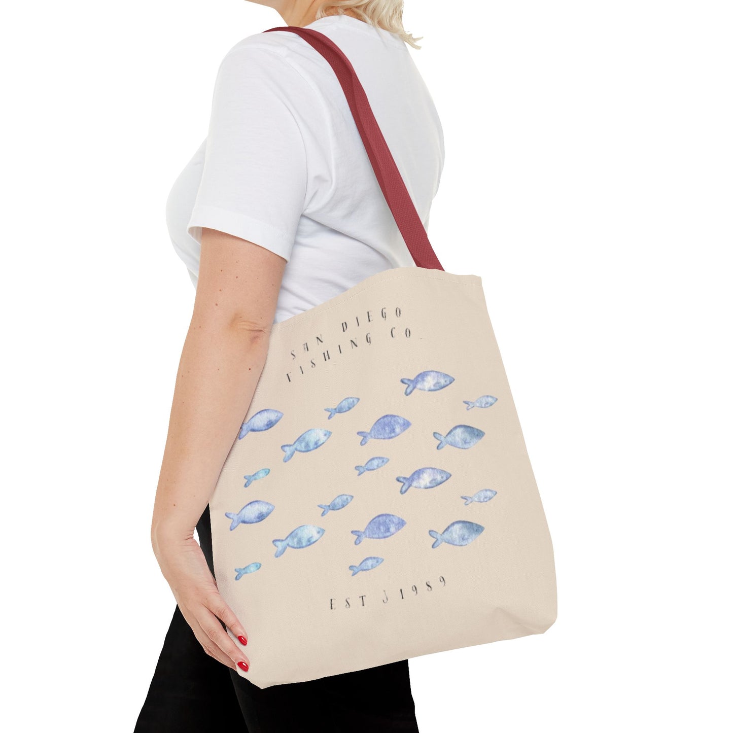 Serene Fish Design Tote Bag