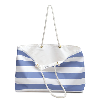 Nautical Blue Striped Weekender Bag