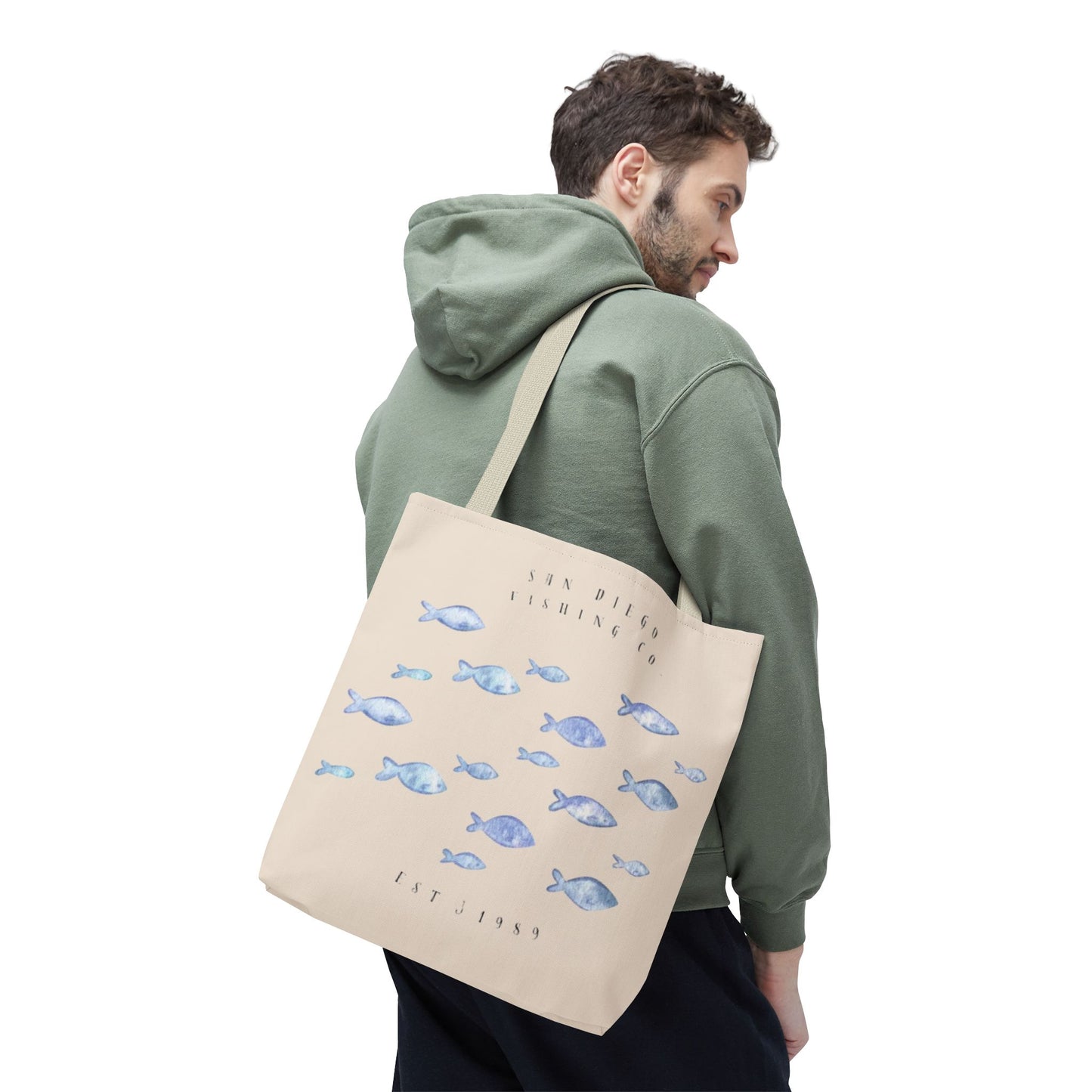 Serene Fish Design Tote Bag