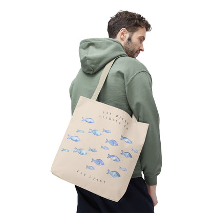 Serene Fish Design Tote Bag