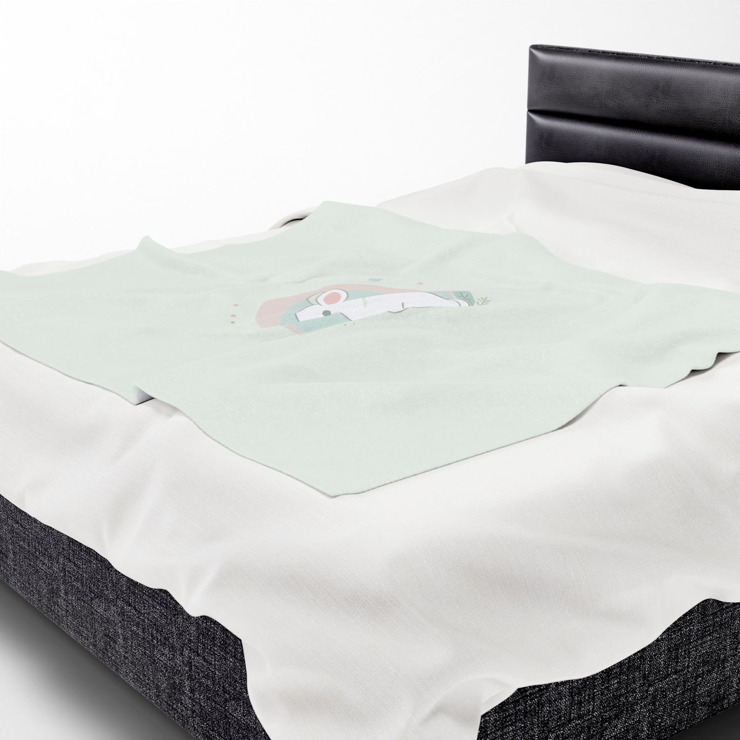 Adorable Bunny Velveteen Plush Blanket