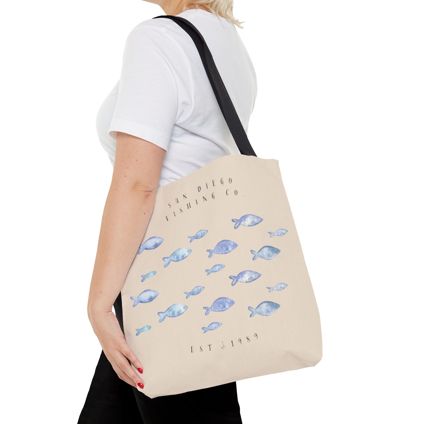 Serene Fish Design Tote Bag