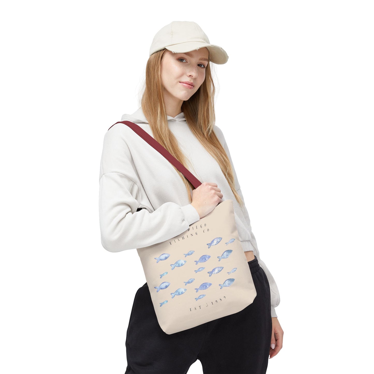Serene Fish Design Tote Bag