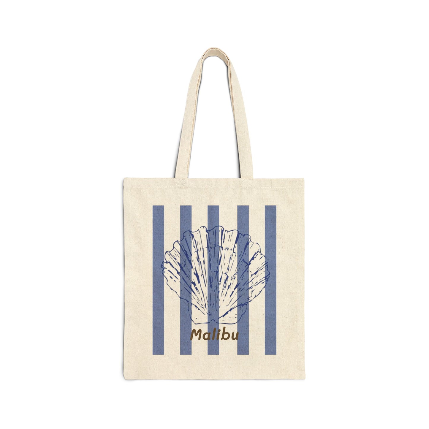 Malibu Seashell Canvas Tote Bag
