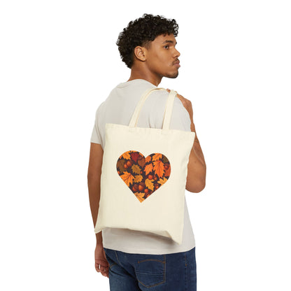 Fall Leaves Heart Tote Bag