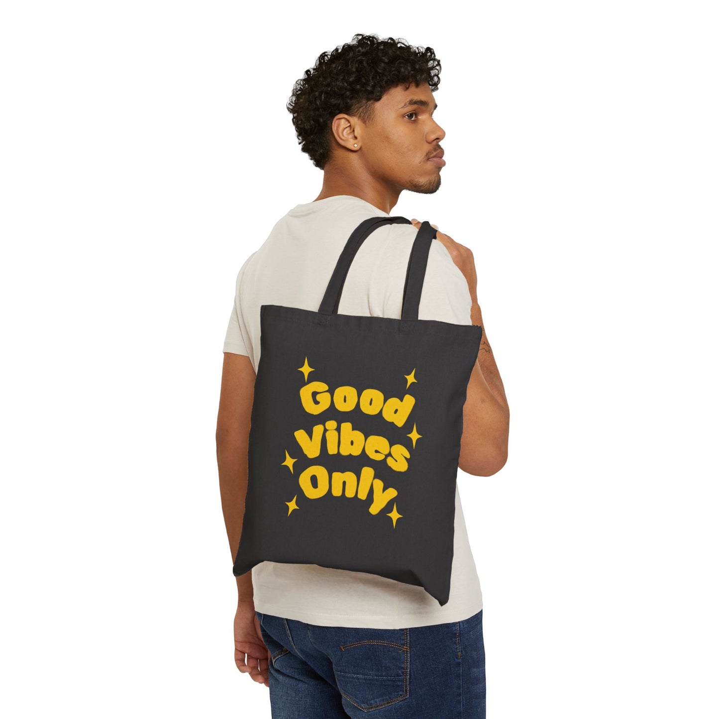 Good Vibes Only Cotton Canvas Tote Bag