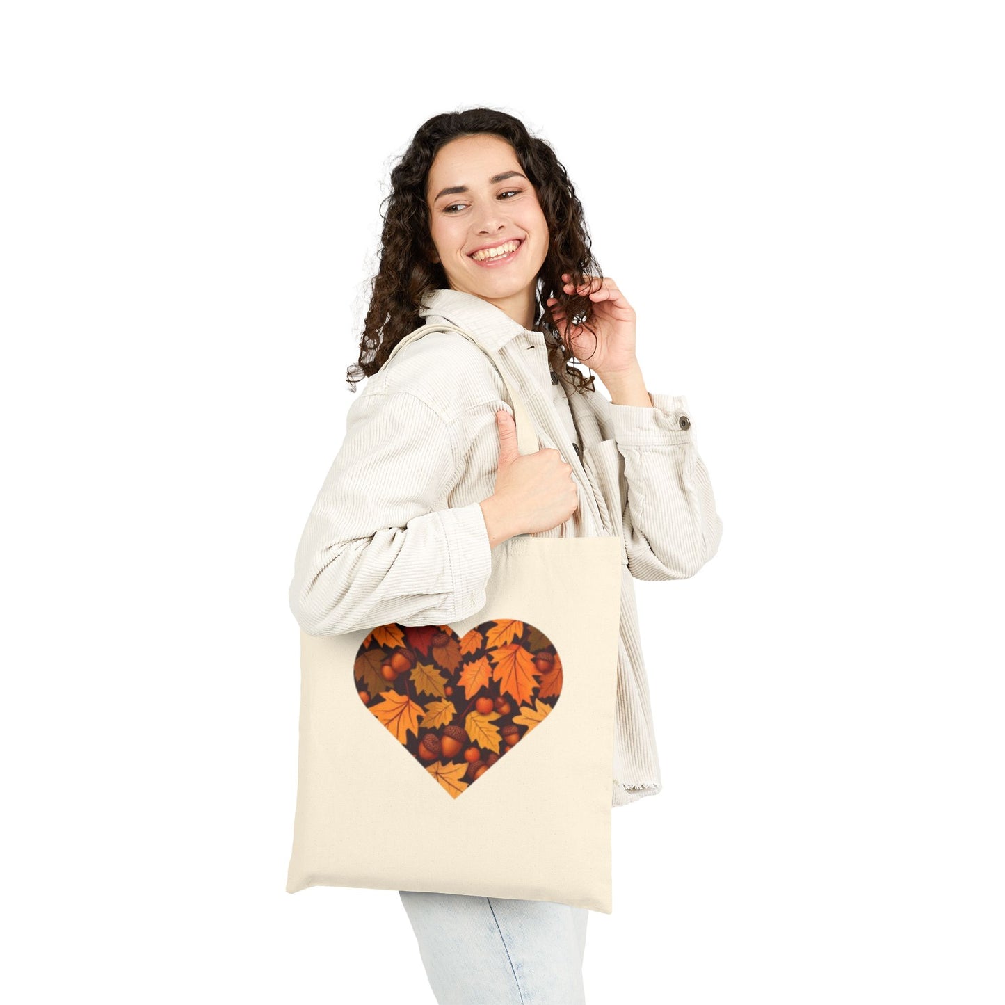 Fall Leaves Heart Tote Bag