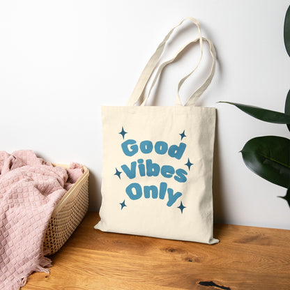 Good Vibes Only Cotton Canvas Tote Bag