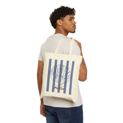 Malibu Seashell Canvas Tote Bag